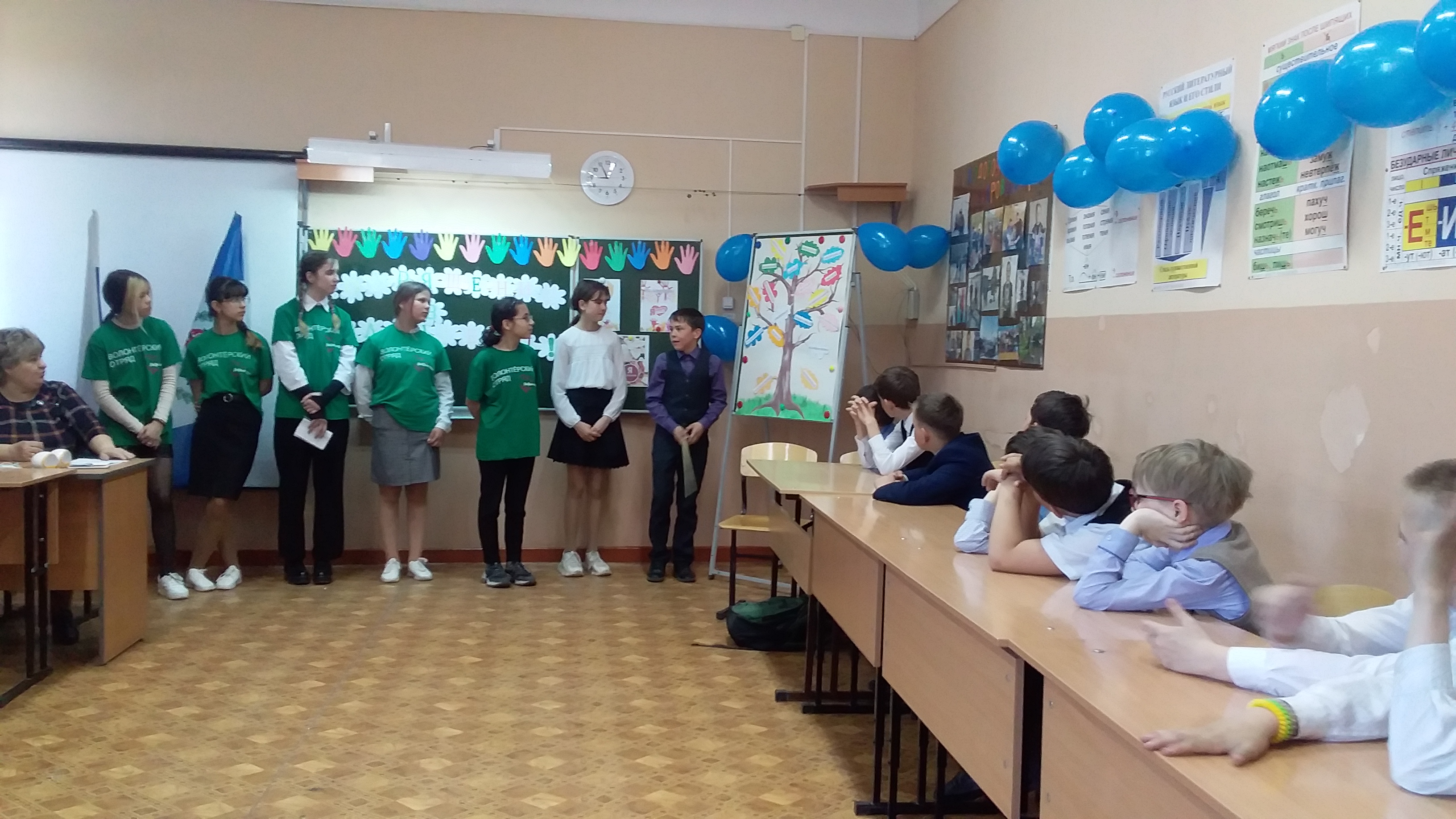 Посвящение в волонтеры прошло в Балаганской школе №2 
